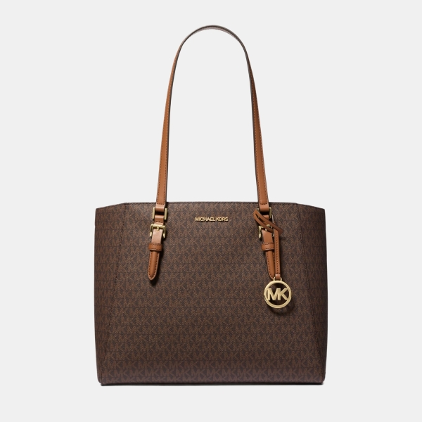 Charlotte Large 3-in-1 Signature Logo Tote Bag - Brown