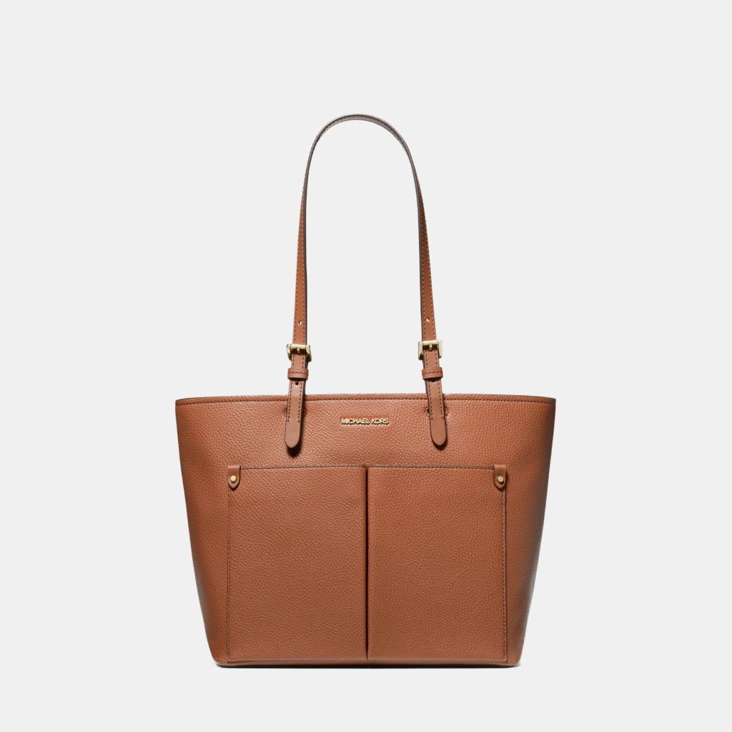 Michael Kors Outlet Jet Set Medium Pocket Tote Bag - LUGGAGE