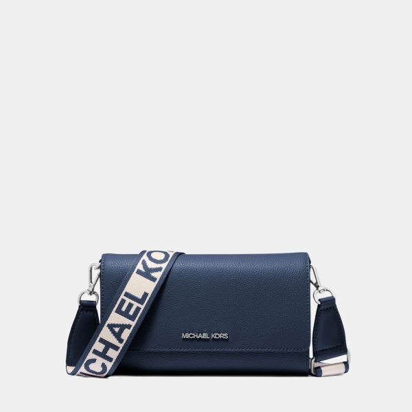 Michael Kors Outlet Jet Set Large Leather Crossbody Bag