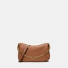 Michael Kors Outlet Carmela Medium Pebbled Leather Convertible Crossbody Bag - LUGGAGE