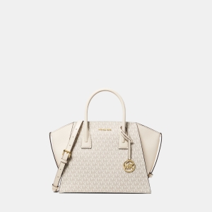 Michael Kors Outlet Avril Large Signature Logo Satchel
