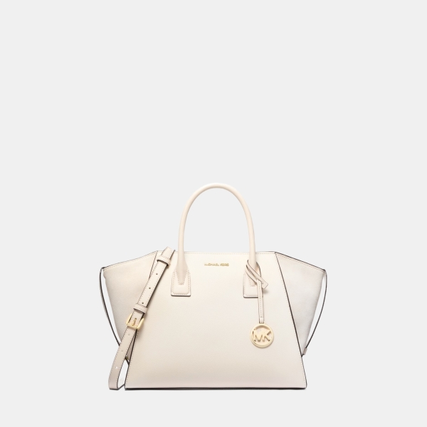 Michael Kors Outlet Avril Large Leather and Suede Satchel