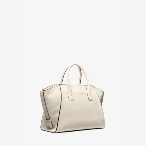 Michael Kors Outlet Avril Large Leather and Suede Satchel - Image 4