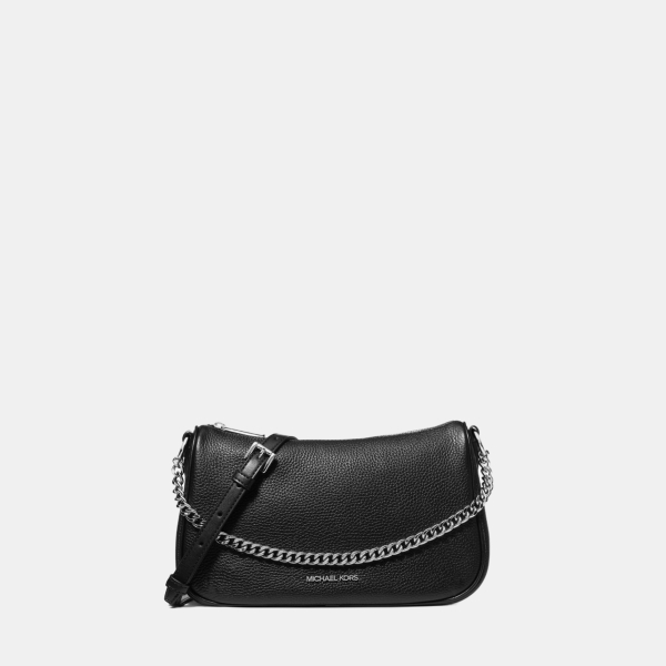 Michael Kors Outlet Carmela Medium Pebbled Leather Crossbody Bag