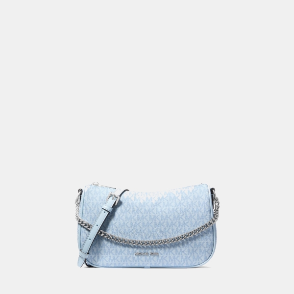 Michael Kors Outlet Carmela Medium Signature Logo Convertible Crossbody Bag