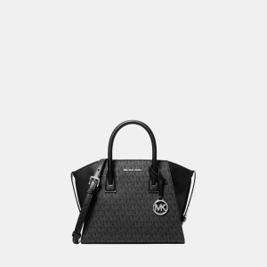 Michael Kors Outlet Avril Small Signature Logo Satchel