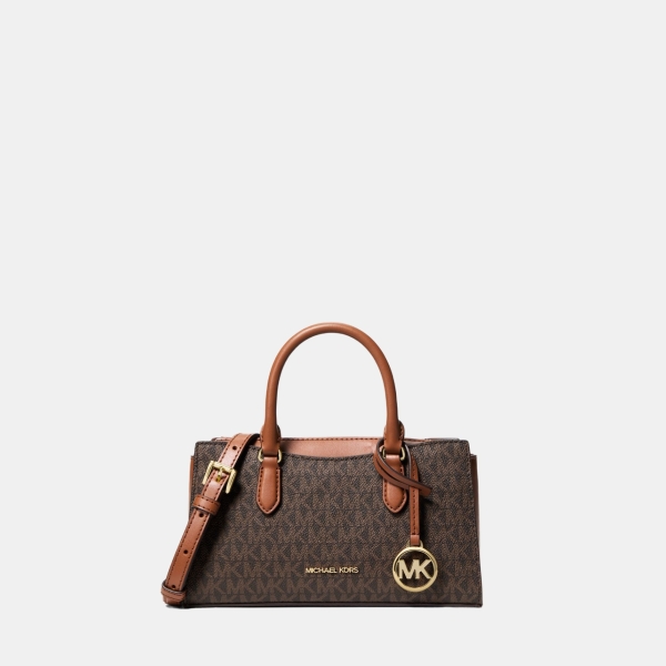 Michael Kors Outlet Arden Small Signature Logo Messenger Bag
