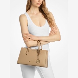 Michael Kors Outlet Arden Medium Top-Zip Satchel - Image 4