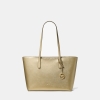 Michael Kors Outlet Arden Large Metallic Top-Zip Tote Bag