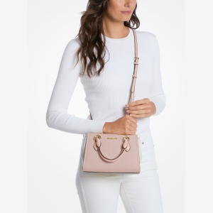 Michael Kors Outlet Marilyn Small Color-Block Saffiano Leather Messenger Bag - Image 5
