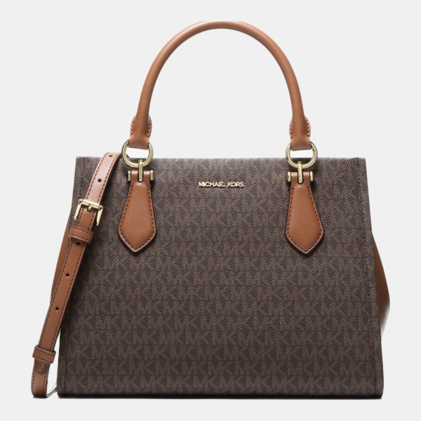 Michael Kors Outlet Marilyn Medium Signature Logo Convertible Satchel