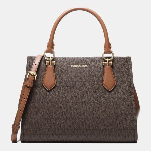 Michael Kors Outlet Marilyn Medium Signature Logo Convertible Satchel