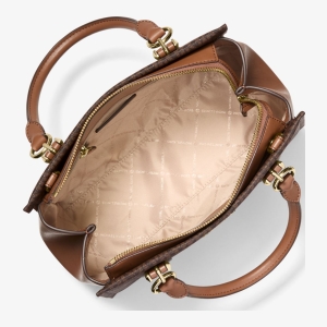 Michael Kors Outlet Marilyn Medium Signature Logo Convertible Satchel - Image 3