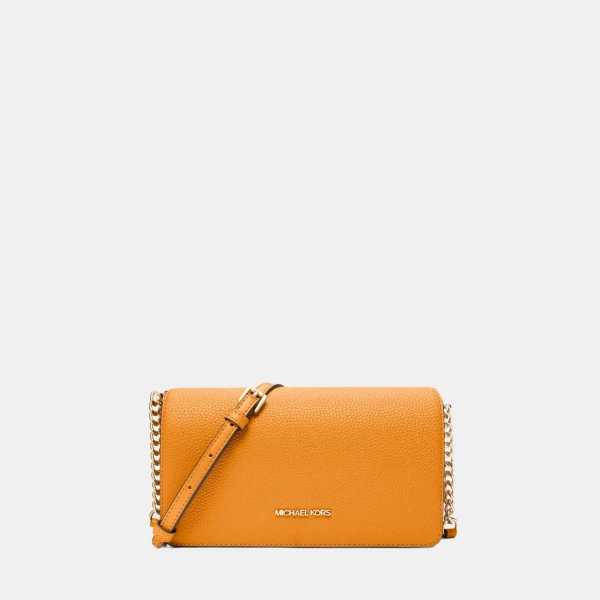 Jet Set Travel Medium Pebbled Leather Crossbody Bag - RADIANT ORANGE