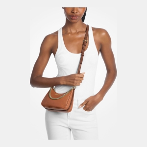 Michael Kors Outlet Jet Set Travel Small Pebbled Leather Convertible Crossbody Bag - Image 4