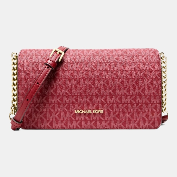 Michael Kors Outlet Jet Set Medium Signature Logo Crossbody Bag