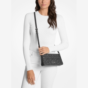 Michael Kors Outlet Arden Medium Printed Signature Logo Crossbody Bag - Image 4