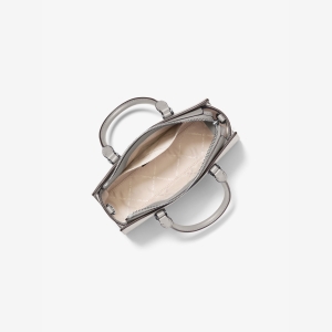 Michael Kors Outlet Arden Small Signature Logo Messenger Bag - PEARL GREY - Image 3