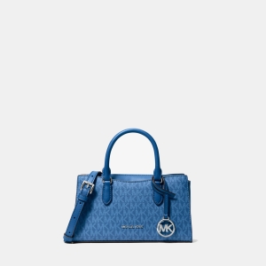 Michael Kors Outlet Arden Small Signature Logo Messenger Bag - GALAXY BLUE