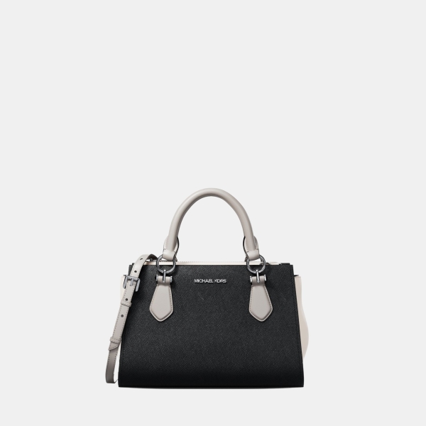 Marilyn Small Color-Block Saffiano Leather Messenger Bag
