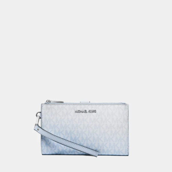 Michael Kors Outlet Jet Set Large Ombré Signature Logo Wristlet