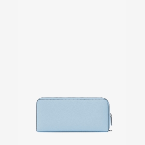 Michael Kors Outlet Large Pebbled Leather Continental Wallet - PALE OCEAN - Image 4