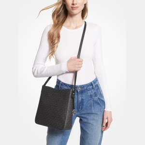 Michael Kors Outlet Jet Set Travel Large Logo Messenger Bag - Image 5