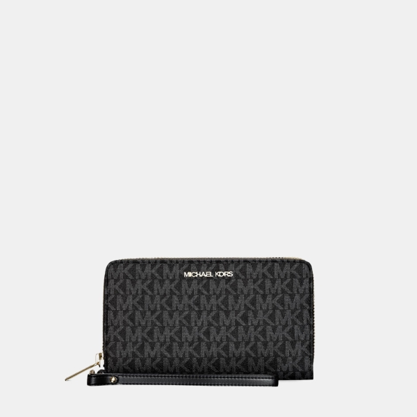 Michael Kors Outlet Jet Set Large Signature Logo Smartphone Wallet