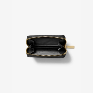 Michael Kors Outlet Jet Set Travel Medium Saffiano Leather Wallet - BLACK - Image 3