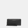 Michael Kors Outlet Jet Set Travel Large Signature Logo Continental Wallet