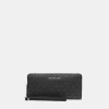 Michael Kors Outlet Jet Set Travel Large Signature Logo Continental Wallet