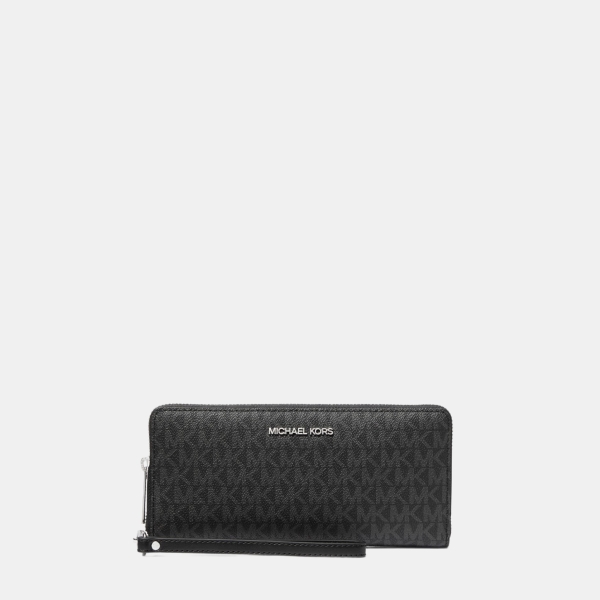 Michael Kors Outlet Jet Set Travel Large Signature Logo Continental Wallet