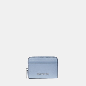 Jet Set Travel Medium Saffiano Leather Wallet - Pale Ocean