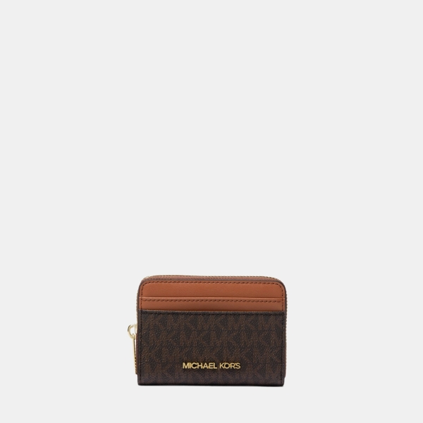 Michael Kors Outlet Jet Set Travel Medium Logo Zip-Around Card Case