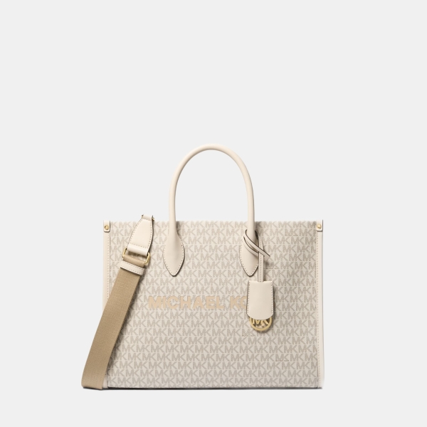 Michael Kors Outlet Mirella Medium Signature Logo Tote Bag