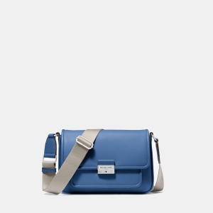 Michael Kors Outlet Bradshaw Medium Leather Messenger Bag