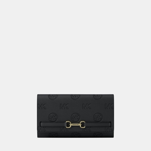 Michael Kors Outlet Carson Large Logo Debossed Wallet