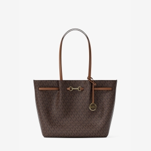 Michael Kors Outlet Carson Large Signature Logo Tote Bag