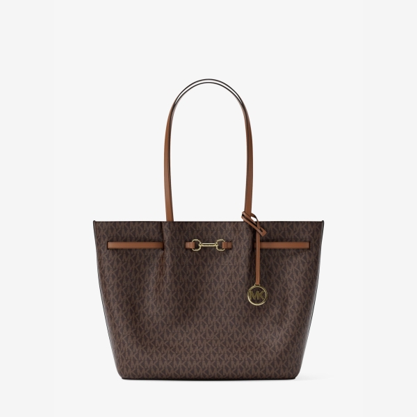 Michael Kors Outlet Carson Large Signature Logo Tote Bag