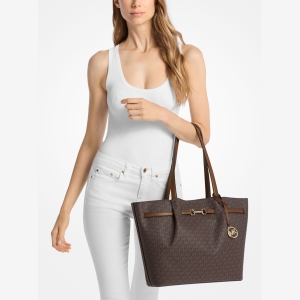 Michael Kors Outlet Carson Large Signature Logo Tote Bag - Image 5