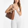Michael Kors Outlet Nayla Medium Woven Shoulder Bag - LUGGAGE - Image 4
