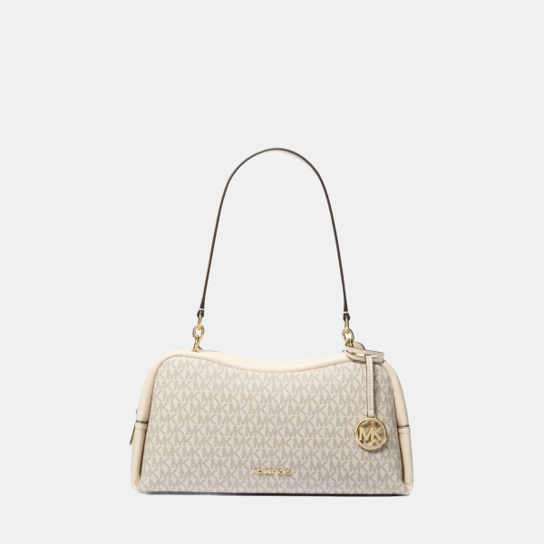 Michael Kors Outlet Cecily Medium Signature Logo Shoulder Bag - LT CRM MULTI