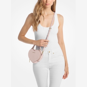 Michael Kors Outlet Jet Set Small Heart Crossbody Bag - POWDER BLUSH - Image 5