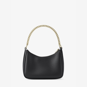Michael Kors Outlet Jet Set Large Pebbled Leather Convertible Crossbody Bag - BLACK - Image 4
