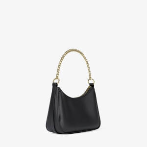 Michael Kors Outlet Jet Set Large Pebbled Leather Convertible Crossbody Bag - BLACK - Image 6