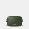 Michael Kors Outlet Jet Set Large Pebbled Leather Camera Crossbody Bag - MOSS