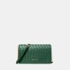 Jet Set Medium Woven Crossbody Bag - Moss