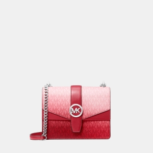 Michael Kors Outlet Greenwich Small Ombré Signature Logo Crossbody Bag