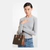 Michael Kors Outlet Mercer Medium Logo and Leather Accordion Crossbody Bag - Image 4