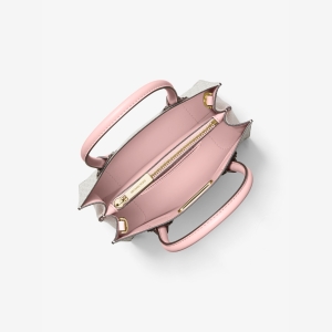 Michael Kors Outlet Mercer Medium Logo and Leather Accordion Crossbody Bag - Image 3